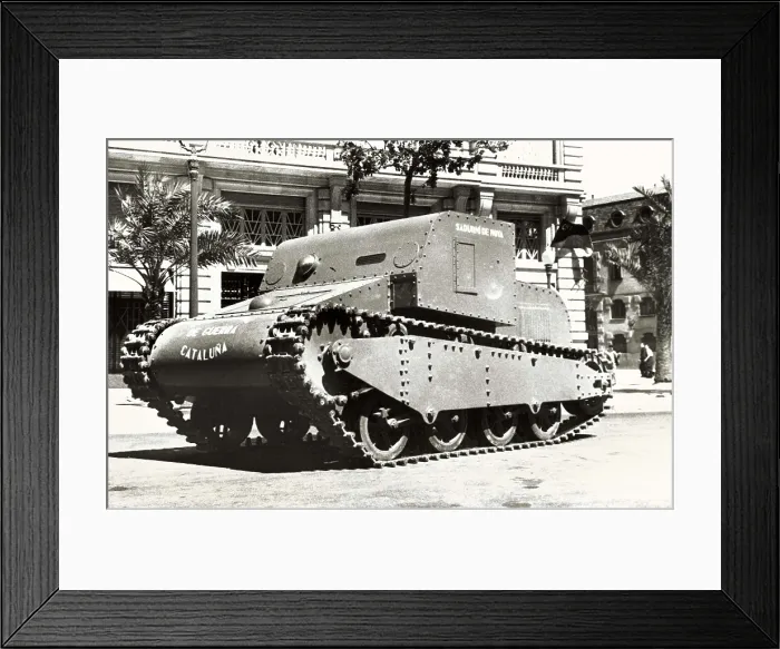 Framed Print : Spanish Civil War (1936-1939). Tank made in Sant Sadurn d'Anoia by the Commission of War Industries of Catalonia. AISA / Everett Collection**US SALES ONLY**