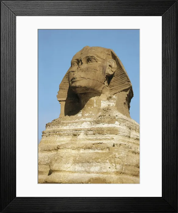 Framed Print : The Giza Sphinx. 26th-25th c. BC. EGYPT. GIZA. Giza. Egyptian art. Old Kingdom. Sculpture. AISA / Everett Collection**US SALES ONLY**