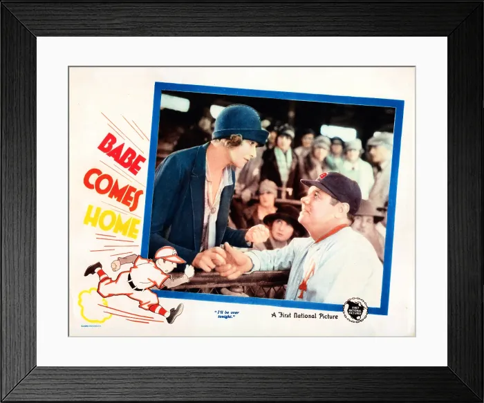 Framed Print : BABE COMES HOME, Anna Q. Nilsson, Babe Ruth, 1927 Framed Print : BABE COMES HOME, Anna Q. Nilsson, Babe Ruth, 1927