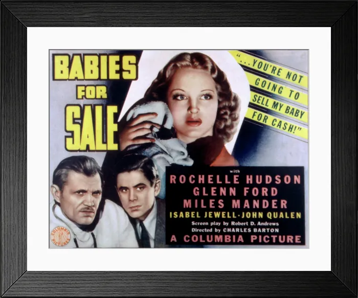 Framed Print : BABIES FOR SALE, Glenn Ford (center), 1940 Framed Print : BABIES FOR SALE, Glenn Ford (center), 1940