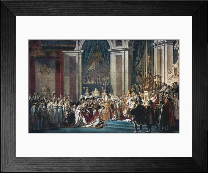 Framed Print : David, Jacques-Louis (1748-1825). The Consecration of the Emperor Napoleon and the Coronation of the Empress Josephine by Pope Pius VII, 2nd December 1804. 1806-1807