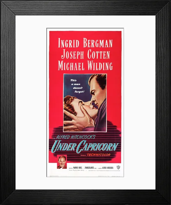 Framed Print : UNDER CAPRICORN, US poster, from left: Ingrid Bergman, Joseph Cotten, Michael Wilding (bottom), 1949 Framed Print : UNDER CAPRICORN, US poster, from left: Ingrid Bergman, Joseph Cotten, Michael Wilding (bottom), 1949