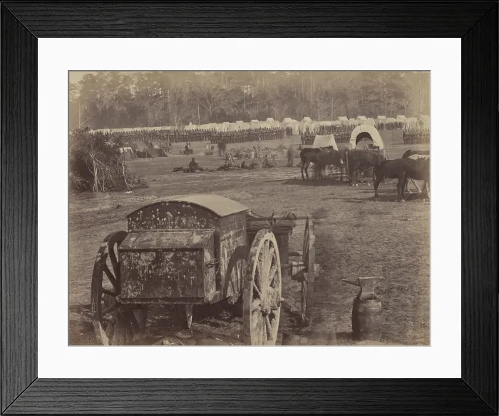 Framed Print : US Civil War, Peninsula Campaign, April-August, 1862. At the Union encampment at Cumberland Landing, on the Pamunky River, Virginia, May 1862