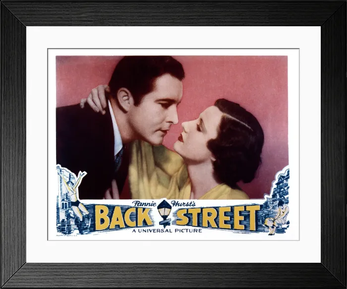 Framed Print : BACK STREET, US lobbycard, from left: John Boles, Irene Dunne, 1932