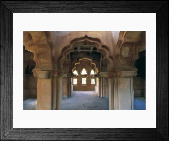 Framed Print : Lotus Mahal. s.XIV-s.XV. INDIA. Hampi. Inner arches. Hindu art. Architecture. AISA / Everett Collection**US SALES ONLY**