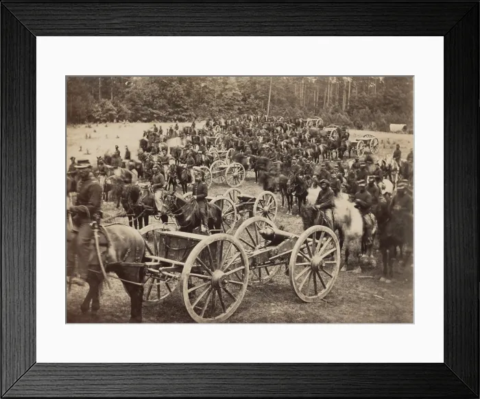 Framed Print : US Civil War, Peninsula Campaign, April-August, 1862. Battle of Fair Oaks, Battle of Seven Pines. Union horse artillery assembled near Fair Oaks, Virginia, in June 1862
