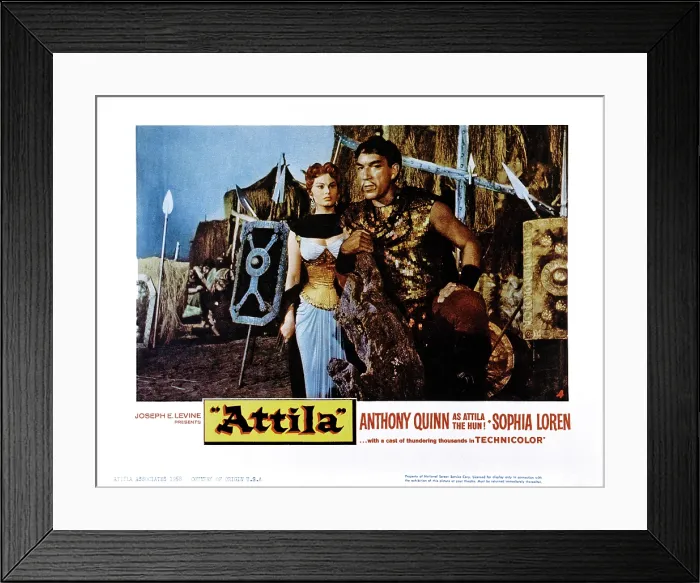Framed Print : ATTILA, (aka ATTILA, IL FLAGELLO DI DIO), Sophia Loren, Anthony Quinn, 1954 Framed Print : ATTILA, (aka ATTILA, IL FLAGELLO DI DIO), Sophia Loren, Anthony Quinn, 1954