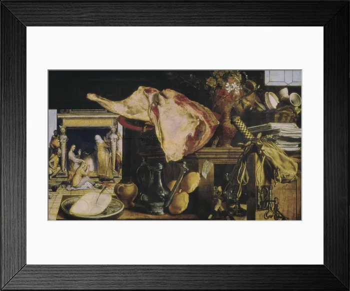 Framed Print : AERTSEN, Pieter, also called 'Lange Pier' (1509-1575). Vanitas - Still-life (Vanitas Stilleben). 1552. Flemish art. Oil on wood. AUSTRIA. Vienna