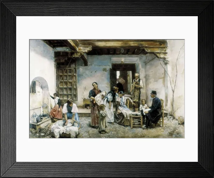 Framed Print : MARIN GARES, Isidoro (1863-1926). The Census. Oil on canvas. SPAIN. Granada. City Hall. AISA / Everett Collection**US SALES ONLY**