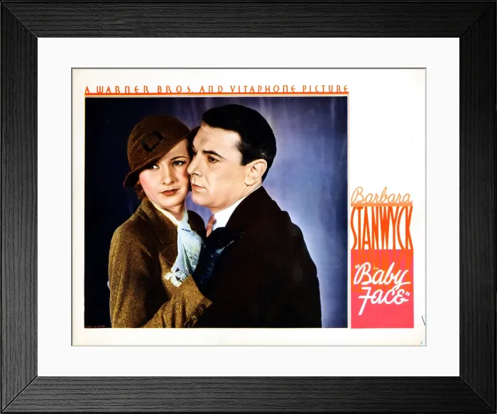 Framed Print : BABY FACE, Barbara Stanwyck, George Brent, 1933