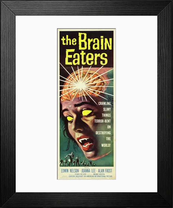 Framed Print : THE BRAIN EATERS, insert poster, 1958
