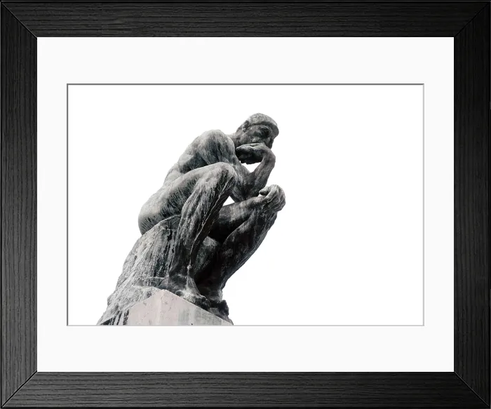 Framed Print : RODIN, Auguste (1840-1917). The Thinker. 1880. Sculpture on bronze. FRANCE. Paris. Rodin Museum. AISA / Everett Collection**US SALES ONLY** Framed Print : RODIN, Auguste (1840-1917). The Thinker. 1880. Sculpture on bronze. FRANCE. Paris. Rodin Museum. AISA / Everett Collection**US SALES ONLY**