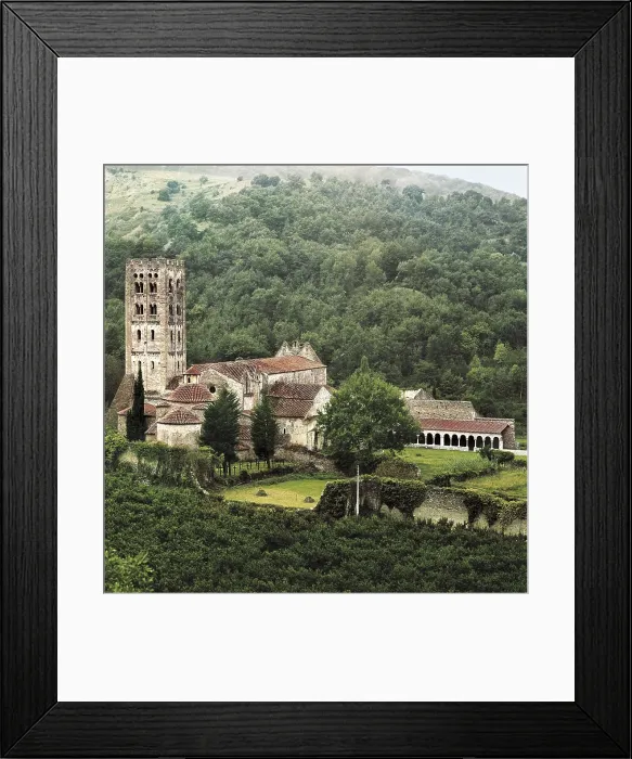 Framed Print : Monastery of St. Michel of Cuix. FRANCE. LANGUEDOC-ROUSSILLON. EASTERN PYRENEES. Codalet. Monastery of St. Michel of Cuix. Benedictine monastery. Romanesque art Framed Print : Monastery of St. Michel of Cuix. FRANCE. LANGUEDOC-ROUSSILLON. EASTERN PYRENEES. Codalet. Monastery of St. Michel of Cuix. Benedictine monastery. Romanesque art