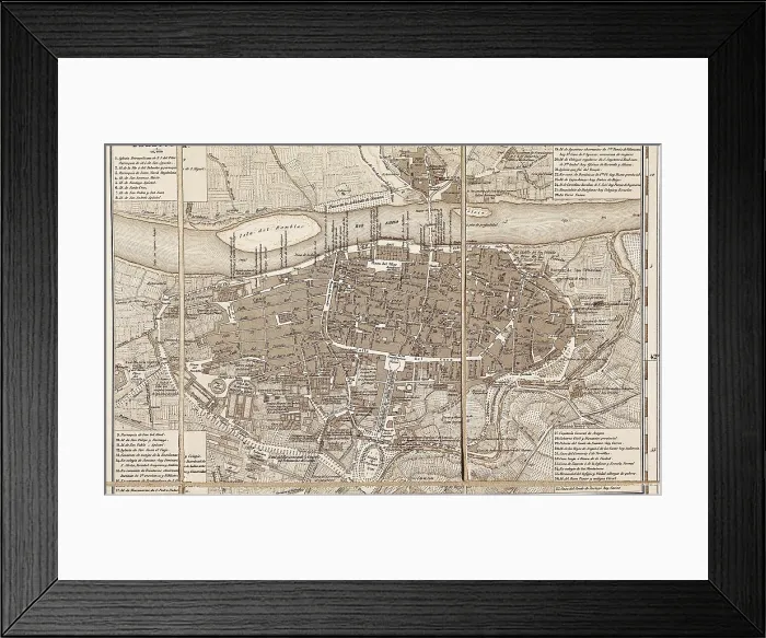 Framed Print : Zaragoza (19th c.). Map of the city. SPAIN. Madrid. National Library. AISA / Everett Collection**US SALES ONLY** Framed Print : Zaragoza (19th c.). Map of the city. SPAIN. Madrid. National Library. AISA / Everett Collection**US SALES ONLY**