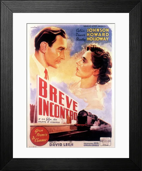 Framed Print : BRIEF ENCOUNTER, (aka BREVE INCONTRO), from left: Trevor Howard, Celia Johnson, 1945