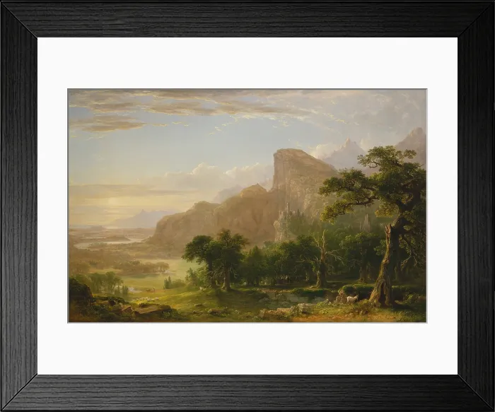 Framed Print : LANDSCAPE-SCENE FROM THANATOPSIS, by Asher Brown Durand, 1850, American painting, oil on canvas