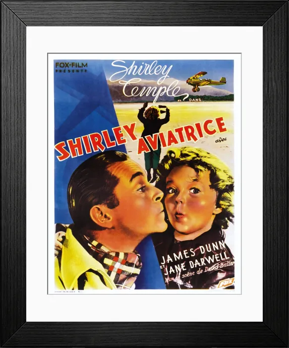 Framed Print : BRIGHT EYES, (aka SHIRLEY AVIATRICE), Belgian poster, from left: James Dunn, Shirley Temple, 1934, TM & Copyright 20th Century Fox Film Corp. / courtesy Everett Collection