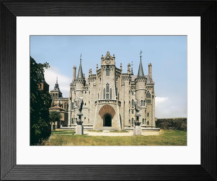 Framed Print : GARCA GUERETA, Ricardo (2nd half 19 c.-20th c.); GAUDI i CORNET, Antoni (1852-1926). Episcopal Palace. SPAIN. Astorga. Episcopal Palace