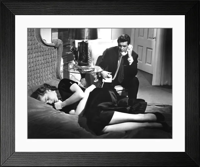 Framed Print : WRITTEN ON THE WIND, Lauren Bacall, Rock Hudson, 1956