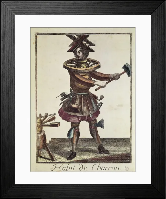 Framed Print : Cart driver (18th c.). Engraving. FRANCE. Paris. Muse Carnavalet (Carnavalet Museum). AISA / Everett Collection**US SALES ONLY**