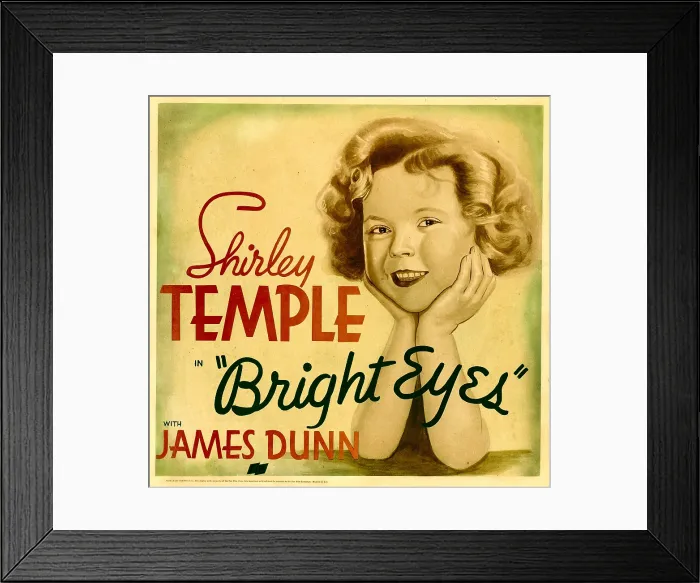 Framed Print : BRIGHT EYES, Shirley Temple on jumbo window card, 1934, TM and Copyright 20th Century Fox Film Corp. All rights reserved. / courtesy Everett Collection Framed Print : BRIGHT EYES, Shirley Temple on jumbo window card, 1934, TM and Copyright 20th Century Fox Film Corp. All rights reserved. / courtesy Everett Collection