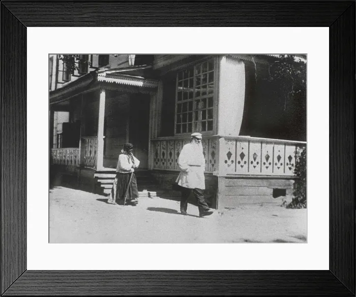 Framed Print : TOLSTOY, Lev Nikolayevich, Leo (1828-1910). Leo Tolstoy at his house in Yasnaia Poliana, where he lived between 1862 and 1910. RUSSIA. TULA. Ysnaia Poliana. Tolstoy House Museum