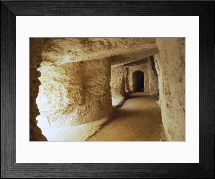 Framed Print : ITALY. SICILY. SYRACUSE. Syracuse. Underground passages of Eurialo Castle (402-397 BC). Greek art. Architecture. AISA / Everett Collection**US SALES ONLY**