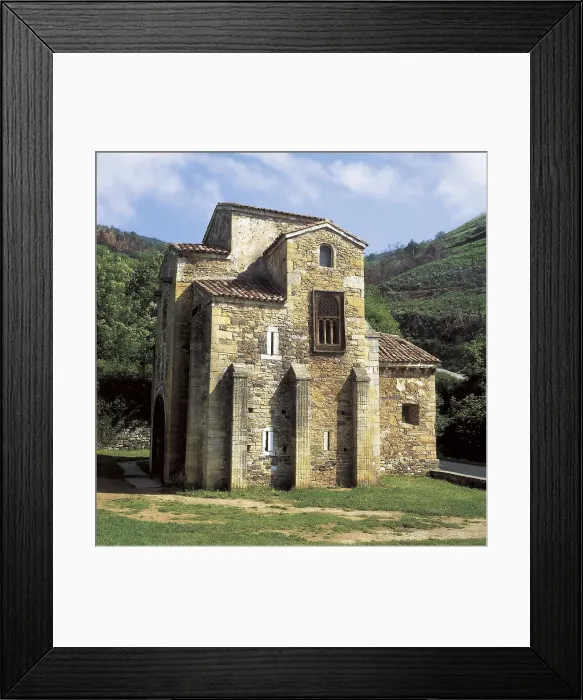 Framed Print : Church of St. Michael of Lillo. SPAIN. ASTURIAS. Oviedo. Church of St. Michael of Lillo. Asturian Pre-Romanesque art. Architecture. AISA / Everett Collection**US SALES ONLY**