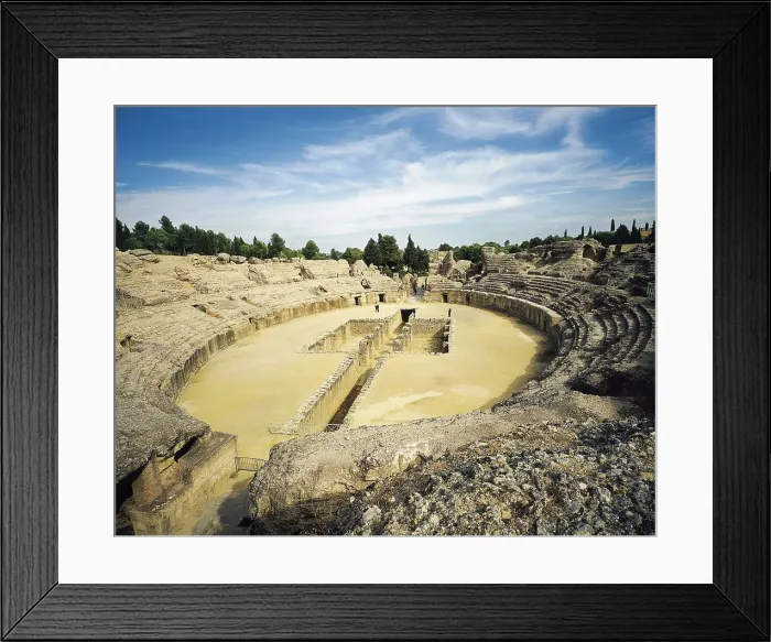 Framed Print : SPAIN. ANDALUSIA. SEVILLA. Santiponce. Italica. Roman amphiteatre (2nd c.). AISA / Everett Collection**US SALES ONLY**