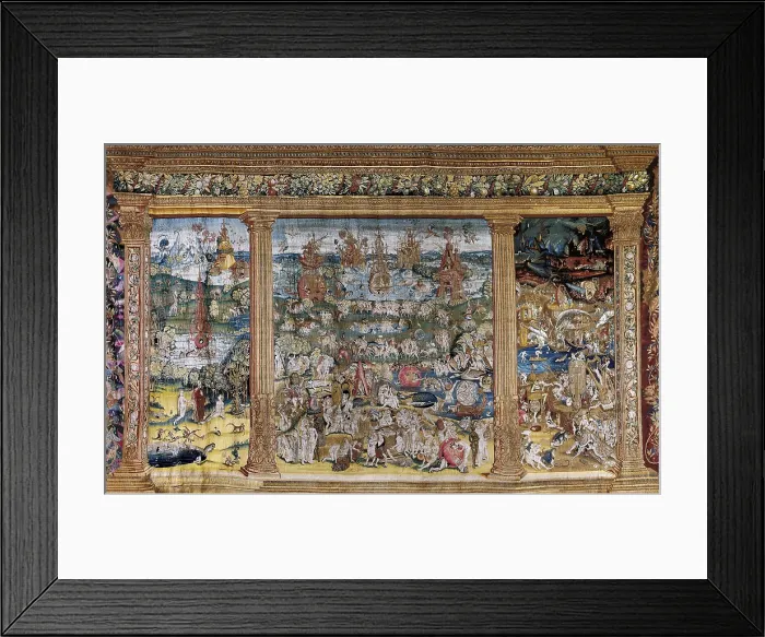 Framed Print : Bosch, Hieronymus Van Aeken, called (1450-1516). The paradise, the purgatory and the hell. 16th c. SPAIN. San Lorenzo de El Escorial