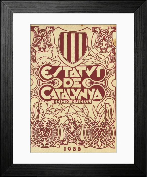 Framed Print : Spain. Second Republic (1931-1936). Statute of Catalonia. Oficial edition (1932). AISA / Everett Collection**US SALES ONLY** Framed Print : Spain. Second Republic (1931-1936). Statute of Catalonia. Oficial edition (1932). AISA / Everett Collection**US SALES ONLY**