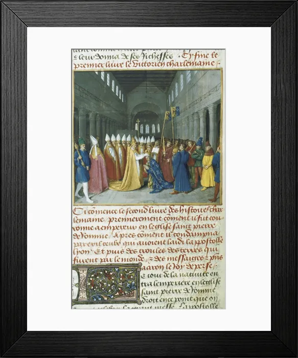 Framed Print : Fouquet, Jean (1420-1481). Grandes Chroniques de France (Great Chronicles of France). 1455-1460 Framed Print : Fouquet, Jean (1420-1481). Grandes Chroniques de France (Great Chronicles of France). 1455-1460