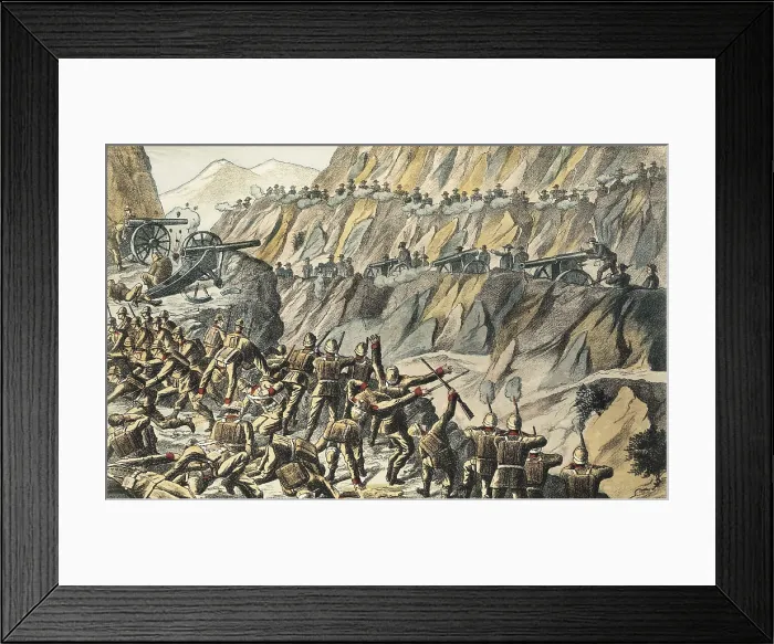 Framed Print : Second Boer War. Massacre of Tugela (2nd January 1900). Engraving. AISA / Everett Collection**US SALES ONLY**