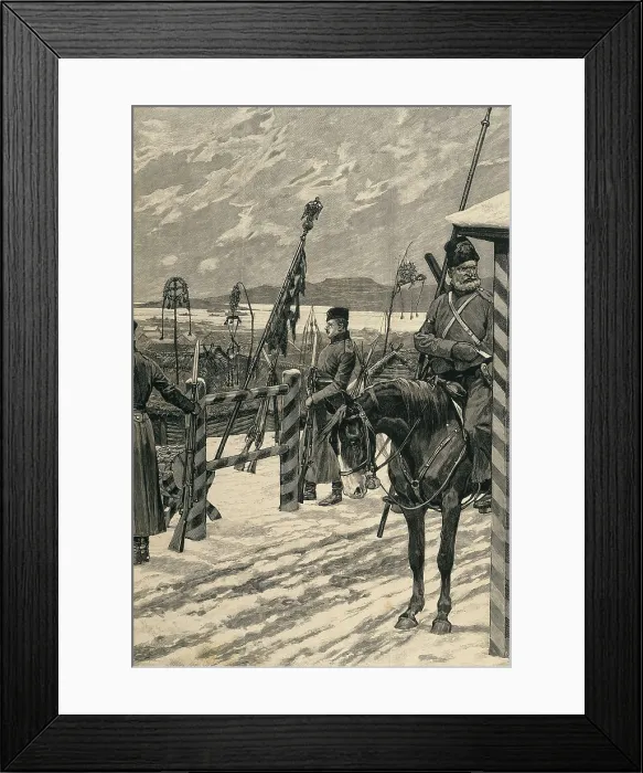 Framed Print : Occupation of Manchuria by Russian troops (1904). Etching. AISA / Everett Collection**US SALES ONLY**