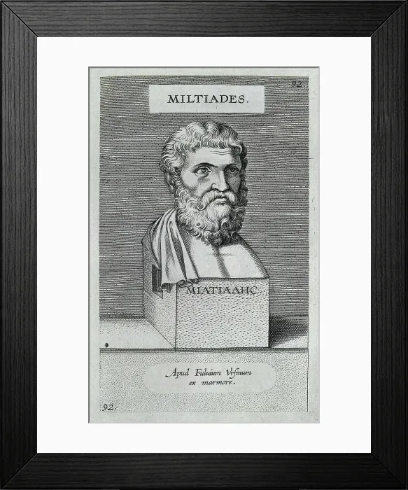 Framed Print : Miltiades The Younger (c. 554 BC probably 489 BC). Engraving. SPAIN. Madrid. National Library. AISA / Everett Collection**US SALES ONLY**
