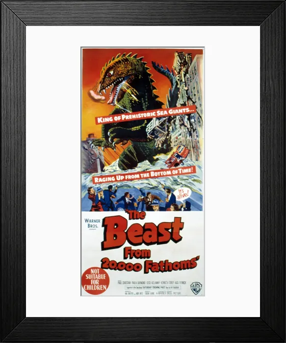 Framed Print : THE BEAST FROM 20, 000 FATHOMS, 1953