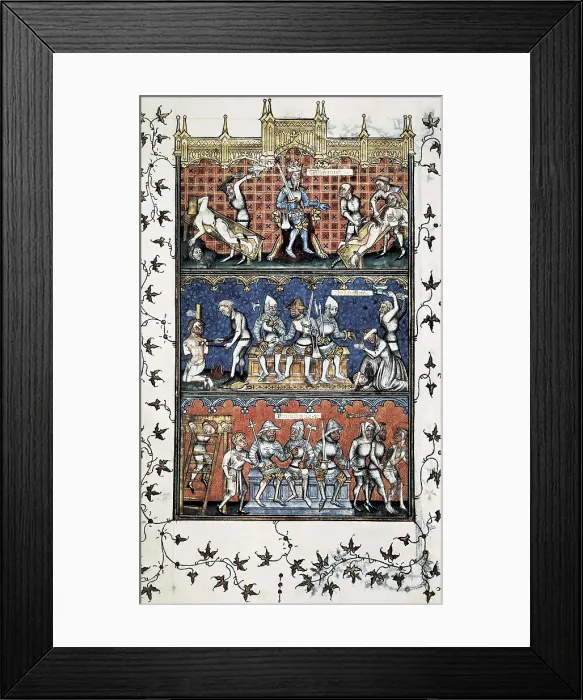 Framed Print : Oresme, Nicholas (1325-1382). Politics. 1340-1350. Illustration of 'Polithics' by Aristotle