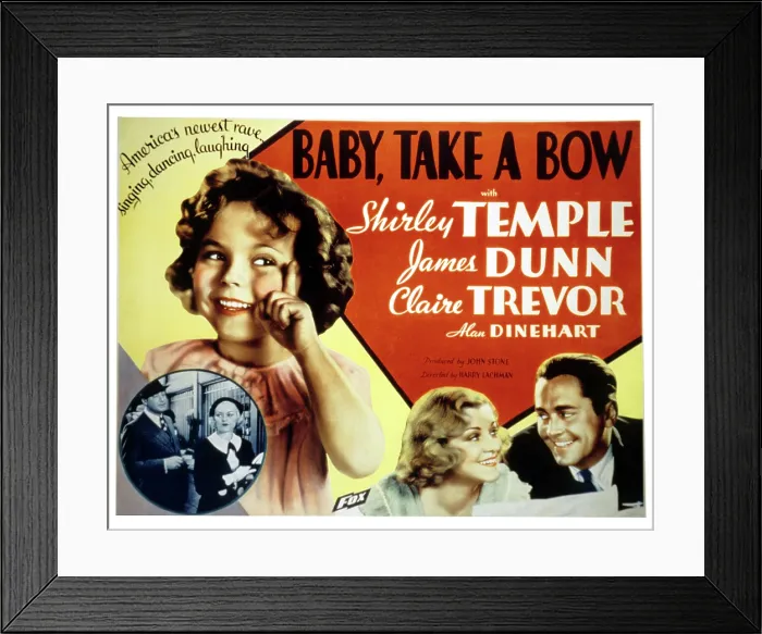 Framed Print : BABY TAKE A BOW, Shirley Temple, Claire Trevor, James Dunn, 1934. TM and Copyright (c) 20th Century Fox Film Corp. All rights reserved. Courtesy: Everett Collection Framed Print : BABY TAKE A BOW, Shirley Temple, Claire Trevor, James Dunn, 1934. TM and Copyright (c) 20th Century Fox Film Corp. All rights reserved. Courtesy: Everett Collection