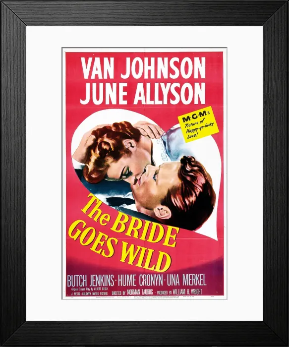 Framed Print : THE BRIDE GOES WILD, US poster, June Allyson, Van Johnson, 1948