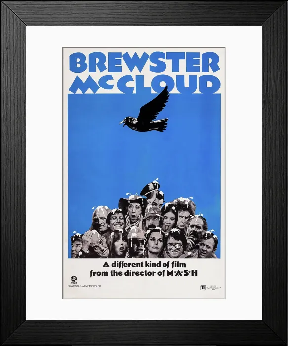 Framed Print : BREWSTER MCCLOUD, US poster art, front row Framed Print : BREWSTER MCCLOUD, US poster art, front row