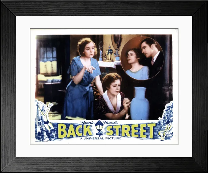 Framed Print : BACK STREET, from left, ZaSu Pitts, Irene Dunne, John Boles, 1932