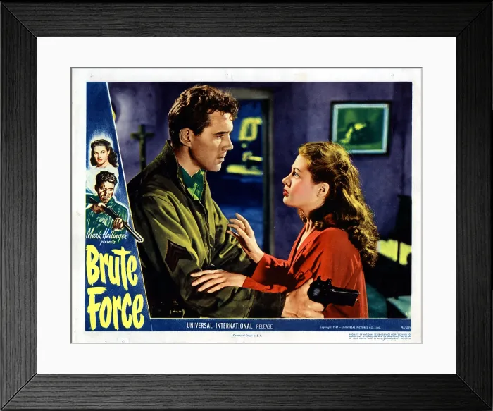 Framed Print : BRUTE FORCE, Howard Duff, Yvonne De Carlo, 1947