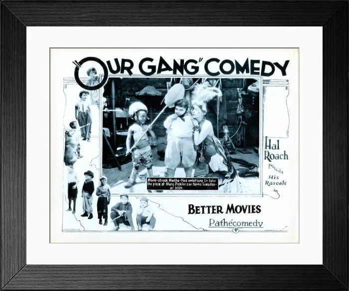 Framed Print : BETTER MOVIES, US lobbycard, Martha Sleeper (insert right), Ernest Morrison (bottom second left), Mickey Daniels (fourth left), Joe Cobb (fifth left), 1925