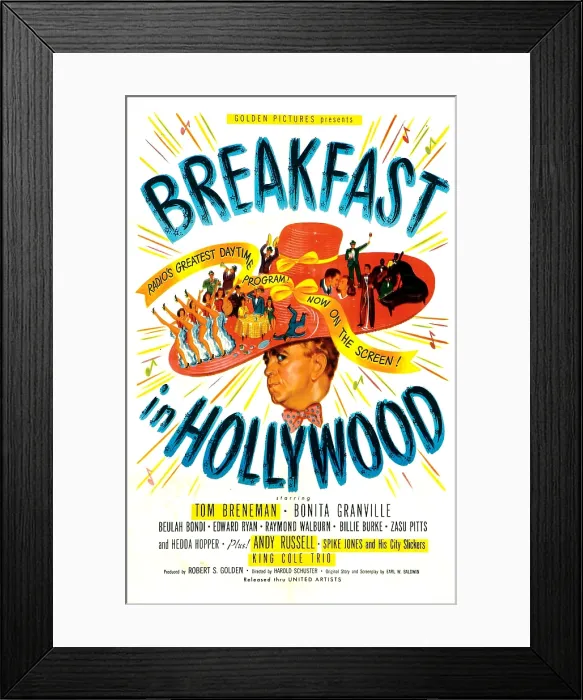 Framed Print : BREAKFAST IN HOLLYWOOD, US poster, Tom Breneman, 1946 Framed Print : BREAKFAST IN HOLLYWOOD, US poster, Tom Breneman, 1946