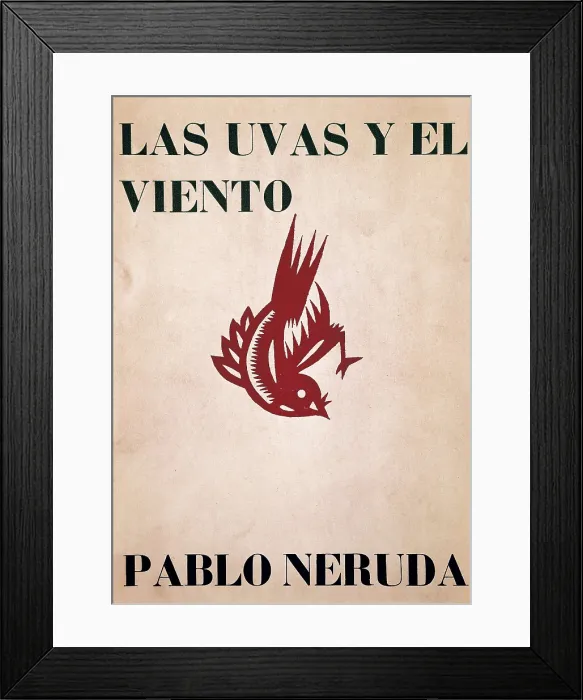 Framed Print : Cover of 'Las uvas y el viento', writen in 1954. SPAIN. Madrid. Biblioteca del Instituto de Cultura Hispnica (Library of the Institute of Hispanic Culture) Framed Print : Cover of 'Las uvas y el viento', writen in 1954. SPAIN. Madrid. Biblioteca del Instituto de Cultura Hispnica (Library of the Institute of Hispanic Culture)