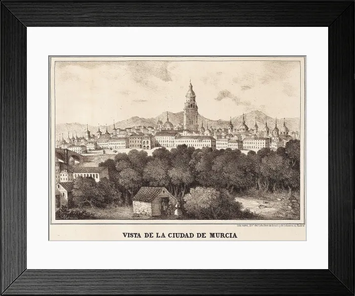 Framed Print : View of Murcia. Engraving. SPAIN. Madrid. National Library. AISA / Everett Collection**US SALES ONLY** Framed Print : View of Murcia. Engraving. SPAIN. Madrid. National Library. AISA / Everett Collection**US SALES ONLY**