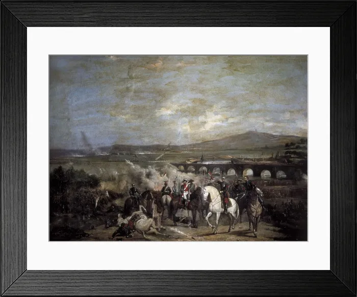 Framed Print : RODRIGUEZ DE LOSADA, Jos Mara (19th century). Battle of Alcolea. War episode nearby Crdoba (20th September 1868)