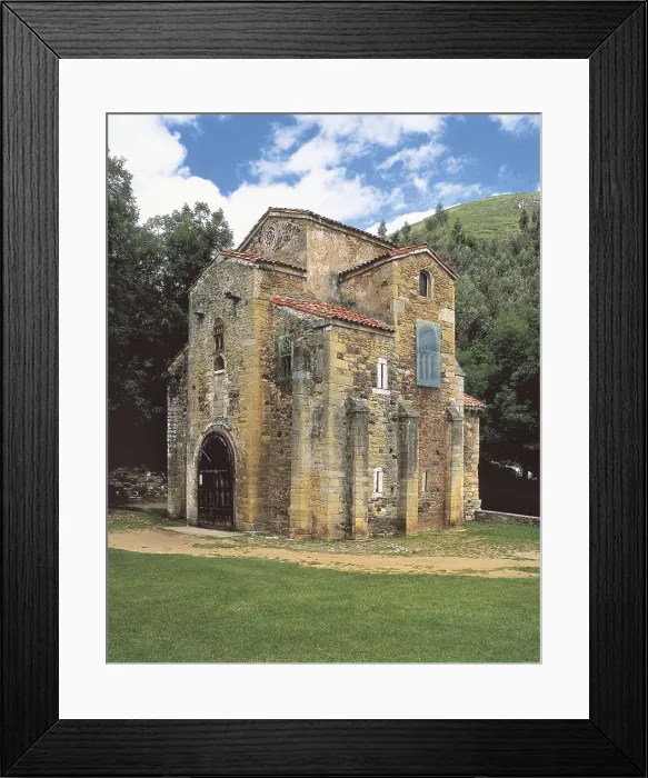 Framed Print : Church of St. Michael of Lillo. SPAIN. ASTURIAS. Oviedo. Church of St. Michael of Lillo. The head was rebuilt in 17th c. Asturian Pre-Romanesque art. Architecture Framed Print : Church of St. Michael of Lillo. SPAIN. ASTURIAS. Oviedo. Church of St. Michael of Lillo. The head was rebuilt in 17th c. Asturian Pre-Romanesque art. Architecture