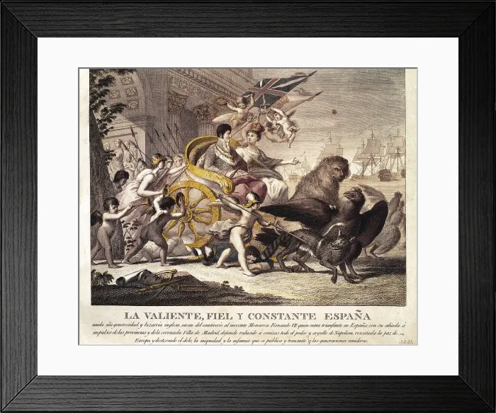 Framed Print : Spain (1802). Entrance of the kings Carlos IV and Mara Luisa in Barcelona. Engraving by Bonaventura Planella. Etching. SPAIN. Barcelona. Barcelona City History Museum