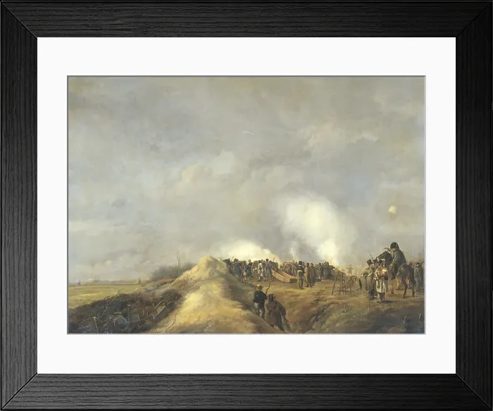 Framed Print : Bombardment of Naarden, April 1814, by Pieter Gerardus van Os, Dutch painting, oil on canvas